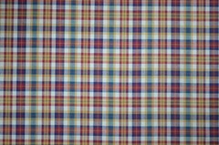 32 Yard Avail / Small Woven Plaid 100% Cotton Vintage Upholstery Fabric