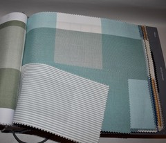 FABRIC SAMPLE BOOK Indoor/Outdoor CHECKS PLAIDS TICKING 49pcs LOT e-z peel back