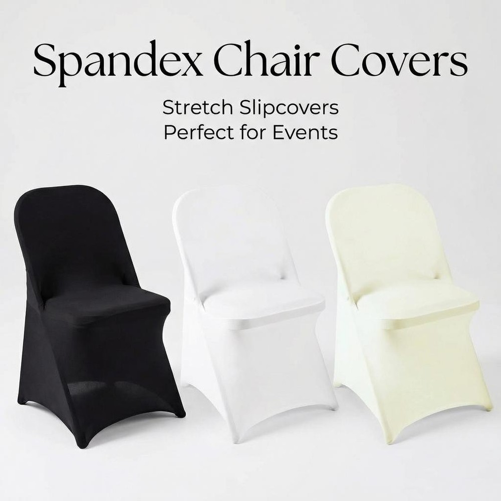 Spandex Chair Covers Event Folding Chair Slipcovers Stretch Fit Durable