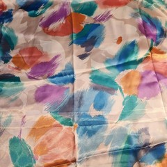 Vintage 80s Neon Satin Polyester Light Weight Selwyn Fabric 1170x2100mm