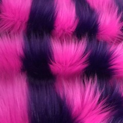 Bianna Cheshire Pink Purple Faux Fur Fabric – 12×12 inches,
