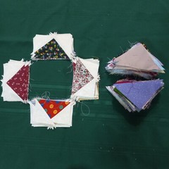 Quilting Fabric Precut lot of Triangle Quilt Assorted Colors Patterns 5047