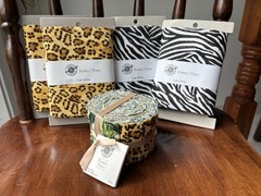 Loops & Threads Jungle-Themed Fabric Bundle – Zebra/leopard 4 Yards And Roll