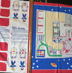 VTG 1988 Learning Line Space Race Solar Shuttle Playmat 60″x 35″