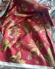 VTG Jay Yang Design Floral Jacobean Upholstery Cotton Fabric 54″ X 92″