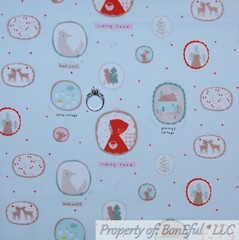 BonEful FABRIC FQ Cotton Quilt Brown Tan Chicken Wire Farm House Chic Fence SALE