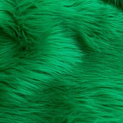 Eden EMERALD GREEN Shaggy Long Pile Soft Faux Fur Fabric by the Yard