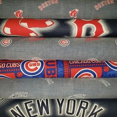 MLB Baseball Cotton Fabric by the 1/4 Quarter Yard – PICK TEAM – 9″L x (42-58″W)