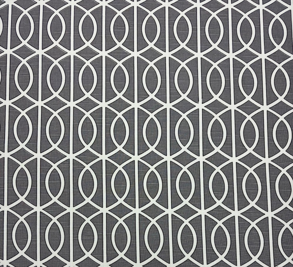 ROBERT ALLEN GATE CHARCOAL LIGHT GRAY TRELLIS MULTIPURPOSE FABRIC BY YARD 54″W