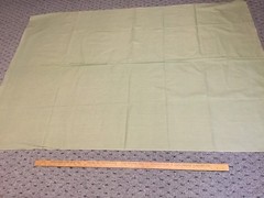 Tiny Checked Fabric Green Tan Cotton 60×44” Quilting Sewing Crafts