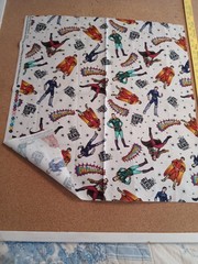 OOP Camelot Fabrics Big Bang Theory 22″ X 24″ Fabric Piece-Superhero Version-EC