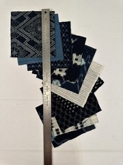 Japanese Boro Sashiko Kasuri Katazome Aizome Bundle. For Craft and Junk Journal