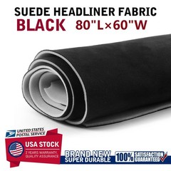 80×60 Inch Black Headliner Fabric Material DIY for Car/Truck/SUV Roof Upholstery
