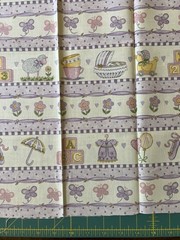 MODA Sweet Dreams Deb Strain -Pink & Purple Baby Fabric Fat Quarters, Scrap VTG