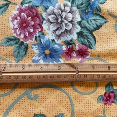 Fabric Weavetex 1 yard X 43” Floral Vintage Sewing Quilting Apparel Cotton #2B24
