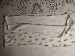 Vintage Animals Pink Blue Yellow Cotton Knit Tube Fabric 18″x36″/72″