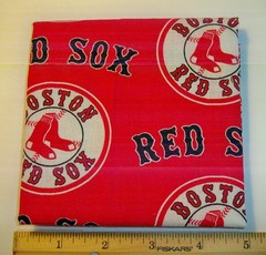 Baseball Boston Red Sox LOGO on Red MLB Cotton Print Fat Quarter