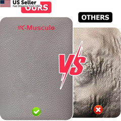 K-Musculo Vinyl Fabric, Marine Faux Leather 1Yd (54” X 36” inch), Grey