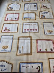 Vintage MBT Recipe Card Fabric 33×43 Kitchen Cooking Theme