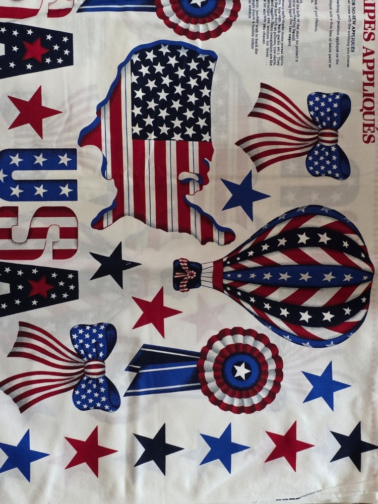 STARS & STRIPES APPLIQUES PANEL
