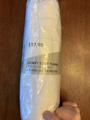 WHITE Comfy Cozy Flannel Precut 2 Yards / 43″ wide 100% Cotton made in Pakistan