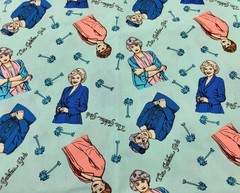 Golden Girls TV show 100% cotton novelty print fabric by the yard Preppy Toss