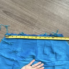 Mid-Century Handwoven Thai Silk Skirt 100% HandSpun Turquoise Rare Artisan Piece