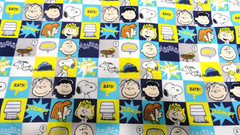 Peanuts Worldwide 2021 Flannel Fabric Checks Comic Grid 1 yd x 44″Snoopy & Gang