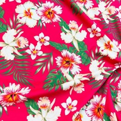 FREE SHIPPING Stretch Fabric Cayennes Hot Pink Print Swimsuit Spandex By Yard