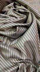 Gold Black Stripes Viscose Cupro Fabric Material Suit Jacket Ties Bags Lining