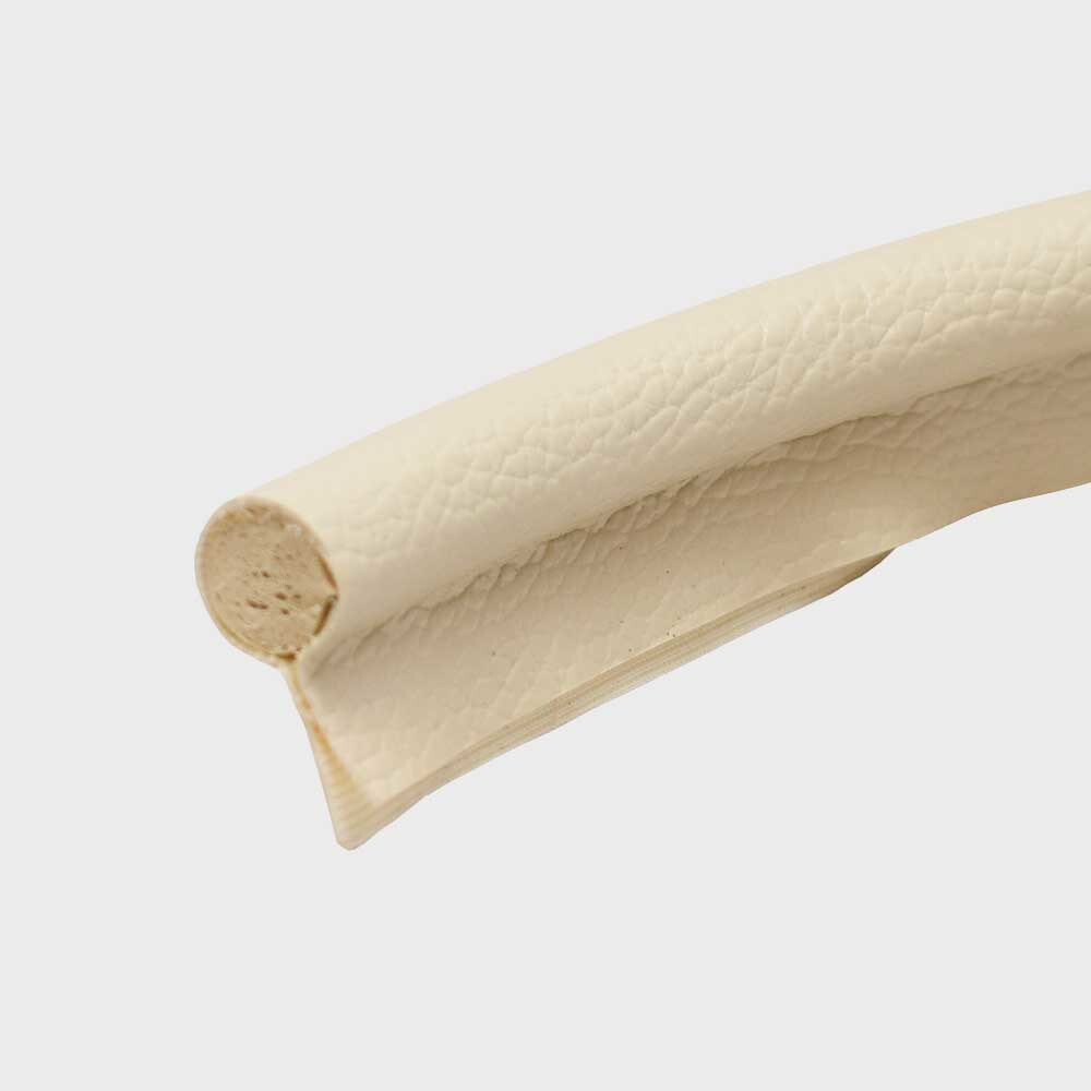 Dowco Boat Puff Cord Welting | Slit Faux Leather Cream 1/2 Inch (YD)
