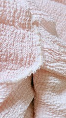2 Pc Blush Pink Crinkle Natural Fiber Fabric 54” Wide 105” & 110”