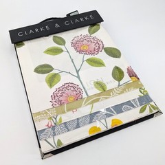 Clarke & Clarke Pavilion Fabric Sample Book Embroidered Floral Swatches 17×13