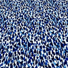Abstract Watercolor Blue print Nylon Spandex Fabric Stretch by the Yard Swimwear