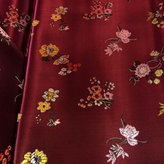 Chinese Floral Satin Faux Silk Fabric Jacquard Brocade Tang Suits Upholstery Sew
