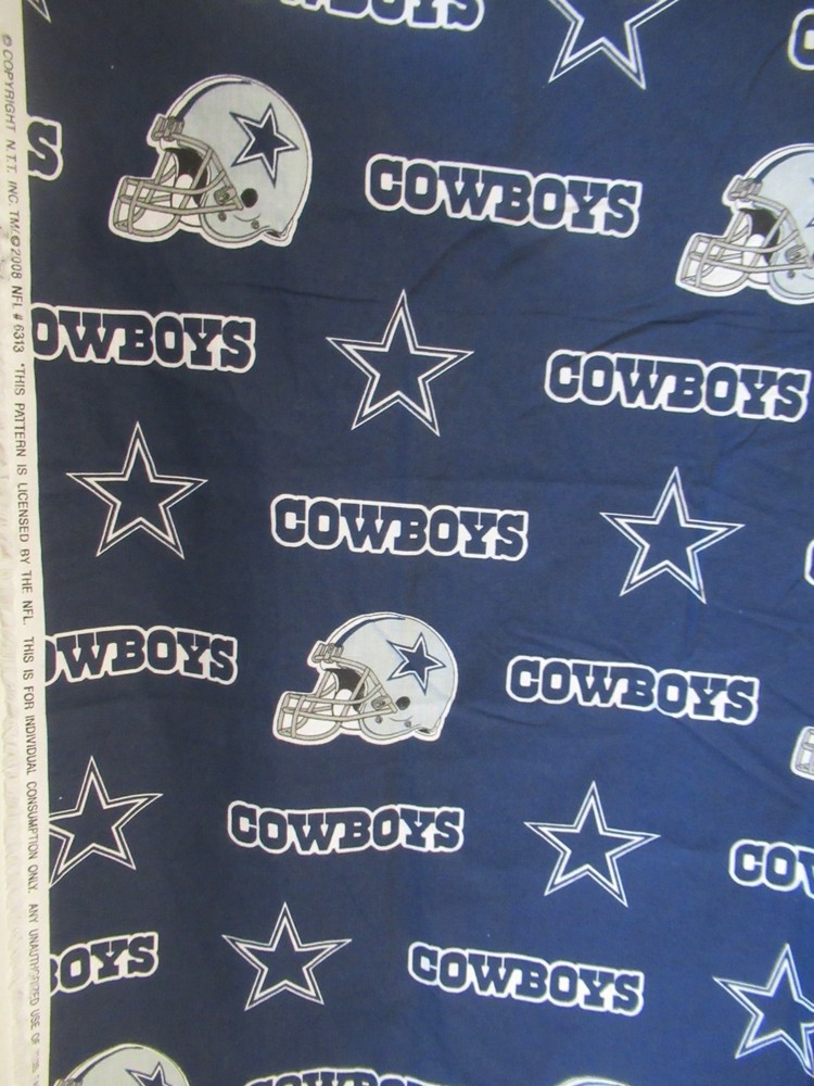 NFL DALLAS COWBOYS #6313 LICENCED VTG 2008 Fabric Cotton NTT 1Y15″X58″W