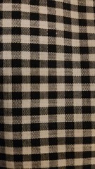 Gingham black and white one eighth inch check 45″ X 2 yards 10 inches.