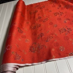 SILK Orange, FABRIC 6 Yards x 22 Inches Wide or 216 Inches x 22 Inches Wide