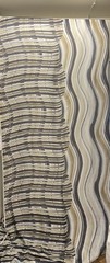 Silk Batiste Horizontal Stripes Vertical Waves Print Fabric By The Yard 54″ Wide