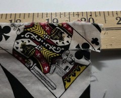 Vintage 2pc Shamash & Sons 2002 Fabric Playing Cards Dice Ace Queen King 2yd+