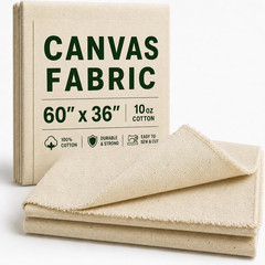 Canvas Fabric, Premium 10oz 100% Cotton Duck Canvas Fabric by The Yard, Canvas M