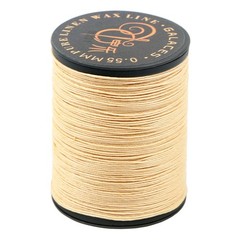 FANDOL 100% Natural Linen Thread Waxed for Bookbingding, Leather Beige
