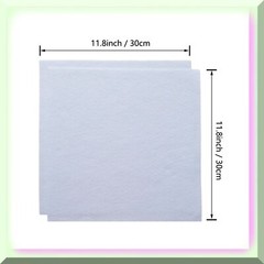 Soft White Felt Fabric Sheets 12x12in 1.4mm 20 Pack