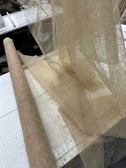 Embroidered Polyester Sheer ORGANZA FABRIC COLOR 54” Wide – Sold BY THE YARD