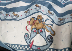 Daisy Kingdom Rocking Horse Vintage Nursery Cotton Sewing Fabric 110 x 46 in