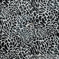 BonEful Fabric Cotton Quilt African White Black Gray Leopard Cheetah Skin SCRAP