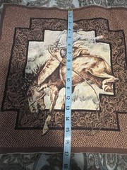 Rawhide western cowboys rodeo pillow panel fabric 2 Pieces
