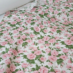 Cotton Fabric by The Yard for Sewing DIY Crafting Fashion Design Pink Rose