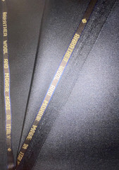VBC Canonico Black Barathea 71% Wool 29% Mohair Italian Suiting 3.1m 310g/m