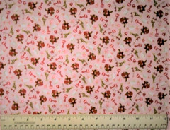 Quilting Treasures Baby Bottles and Toys pink red By the 1/4 yard cotton fabric